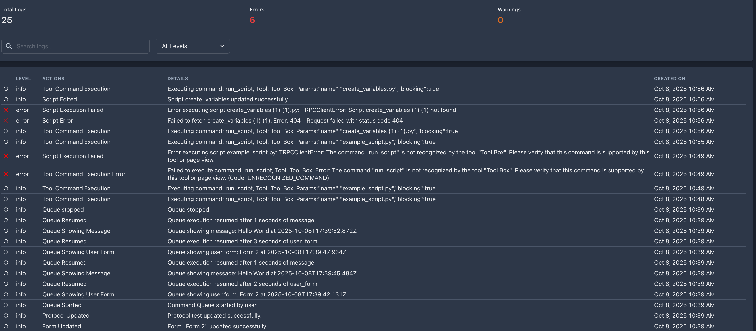 Logs and Monitoring