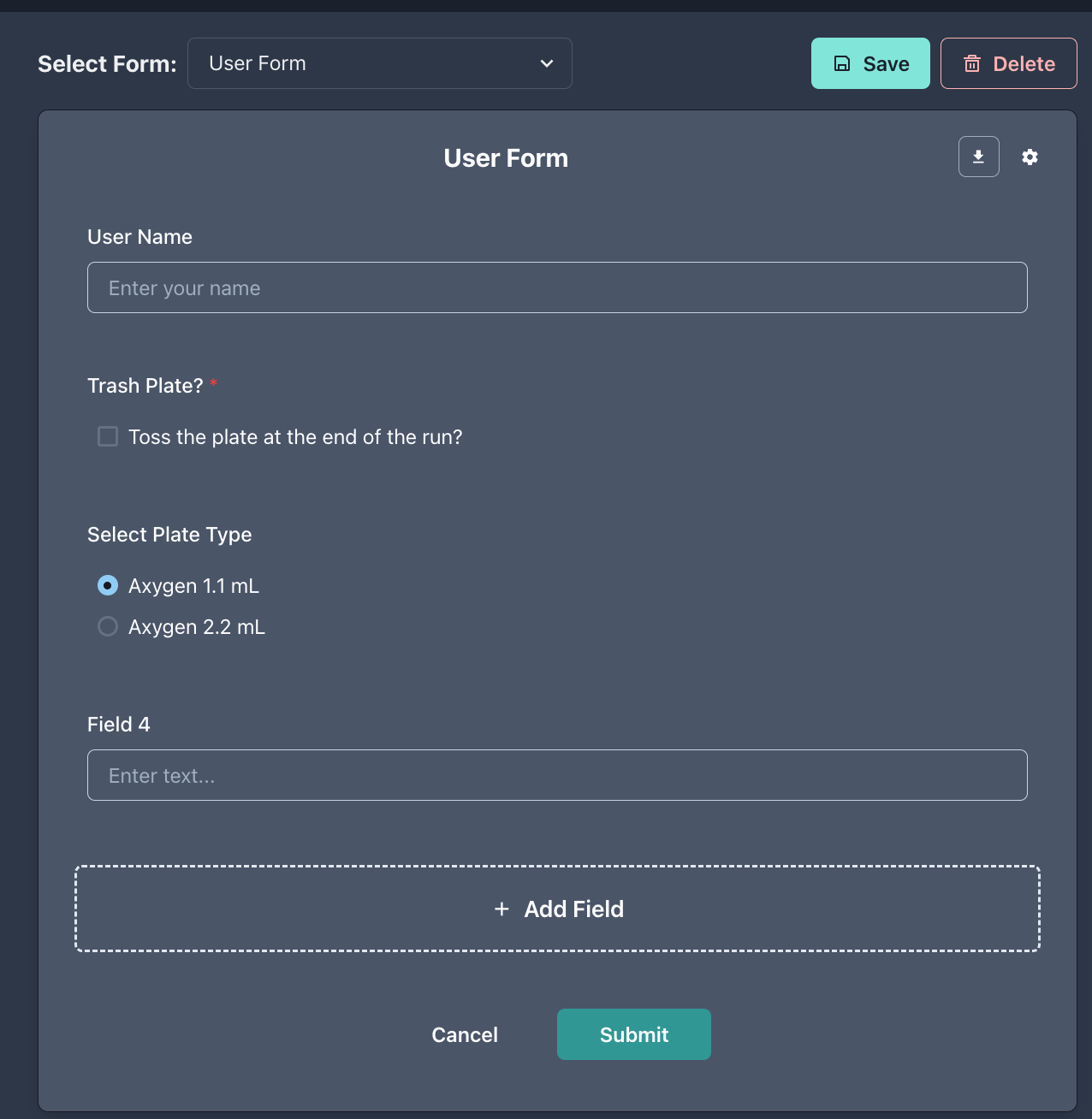 User Forms
